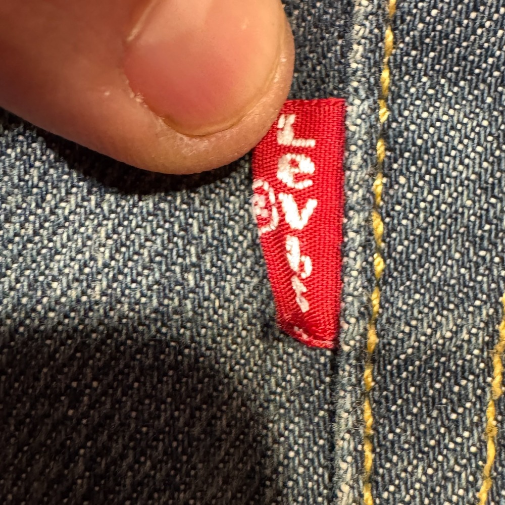 Levis 501 Jeans Mens 34x34 Button Fly Original Straight Blue Denim Medium Wash - Picture 5 of 13